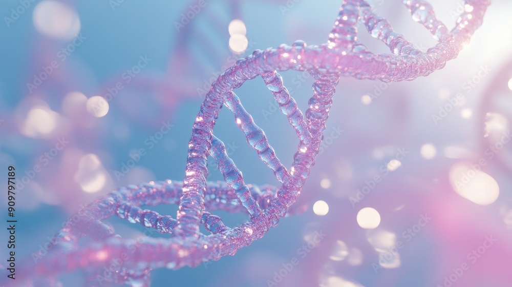 Structure of the DNA. Science and medicine concept of genetics based on DNA. 3D rendering of DNA structure. Structure of the DNA. Science and medicine concept of genetics based on DNA. 3D rendering of DNA structure.