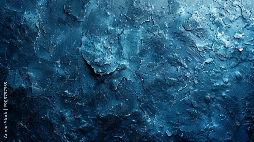 Captivating Deep Blue Textured Surface on a Wall in Dim Indoor Light Captivating Deep Blue Textured Surface on a Wall in Dim Indoor Light