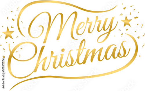 Obraz na płótnie golden text merry christmas 3 w salonie