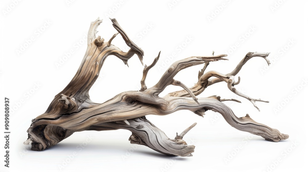 Driftwood branch isolated on white background Driftwood branch isolated on white background