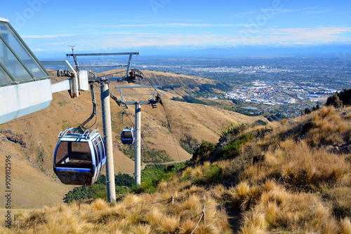 Christchurch Gondola from Top of The Port Hills, New Zealand