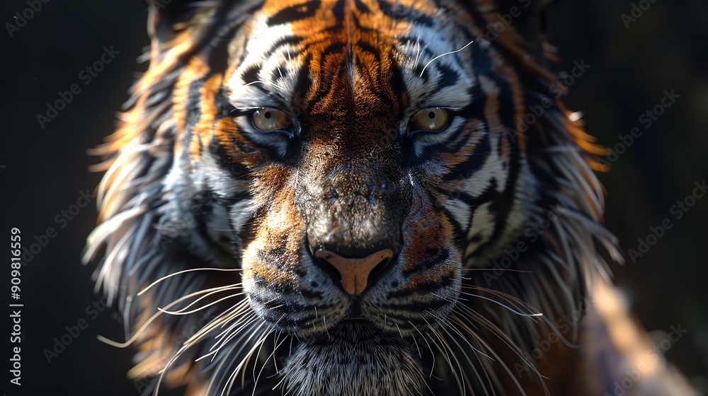 Obraz premium Tiger wallpaper image background created with features