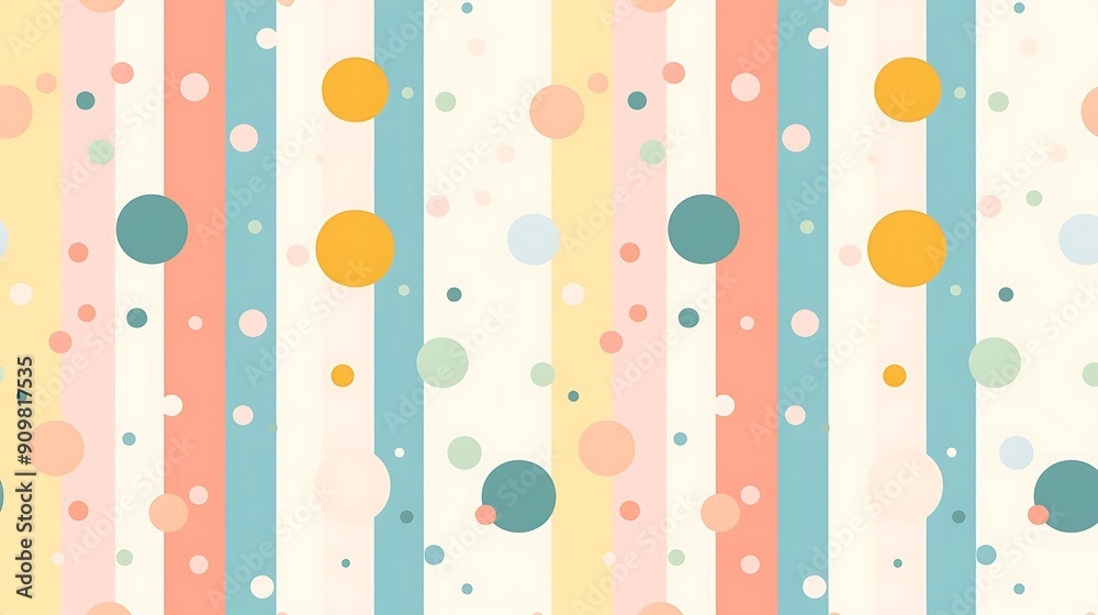 A seamless pattern with pastel-colored stripes and polka dots, creating a playful and cheerful design. 8k UHD, suitable for high-quality printing or digital display. A seamless pattern with pastel-colored stripes and polka dots, creating a playful and cheerful design. 8k UHD, suitable for high-quality printing or digital display.
