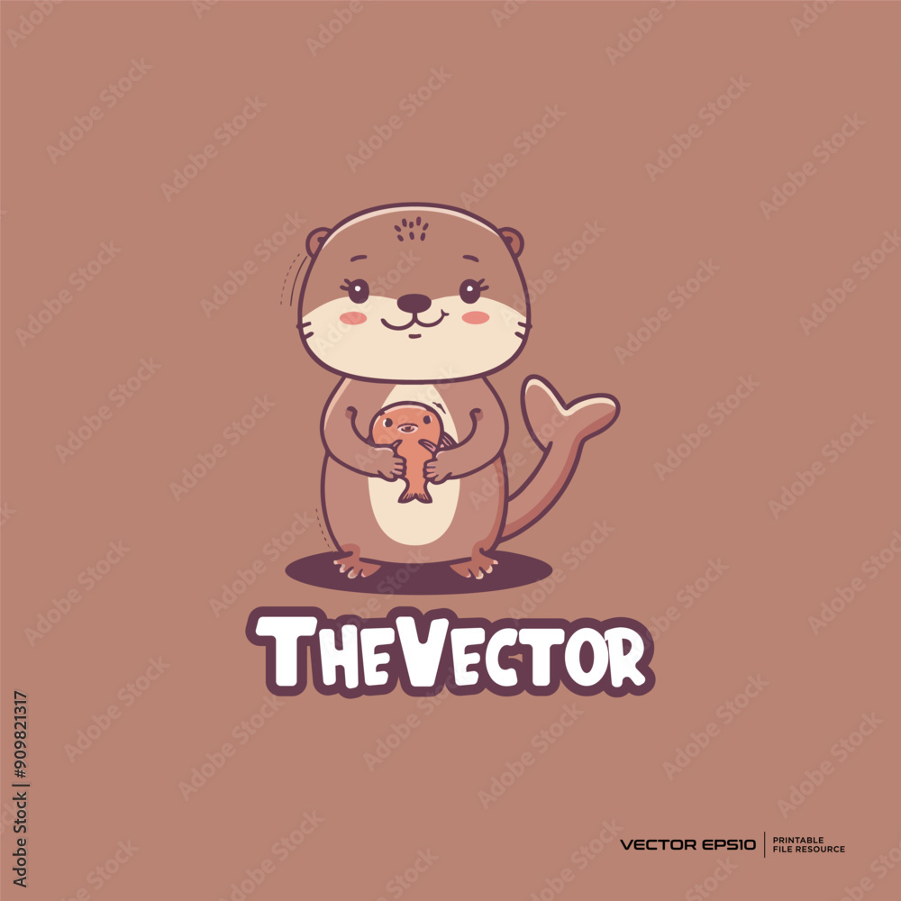Cute beaver vector, logo, character, cartoon, illustration, eps10 Cute beaver vector, logo, character, cartoon, illustration, eps10