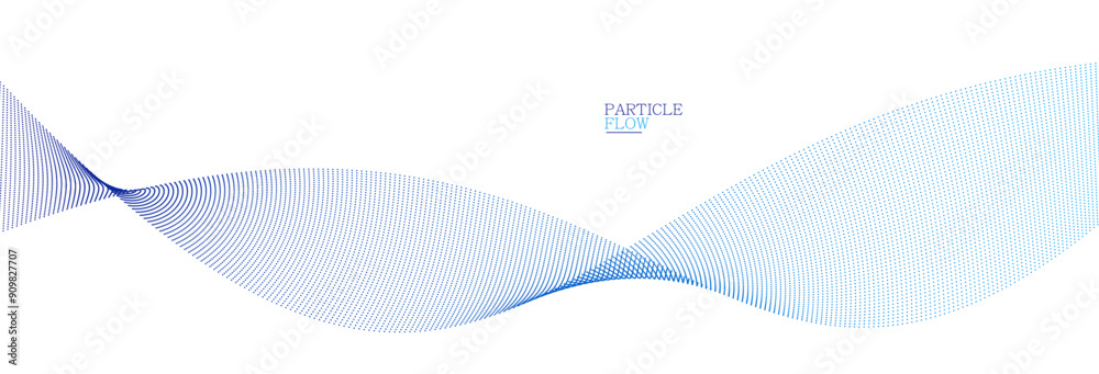 Blue dots in motion vector abstract background, particles array wavy flow, curve lines of points in movement, technology and science illustration. Blue dots in motion vector abstract background, particles array wavy flow, curve lines of points in movement, technology and science illustration.