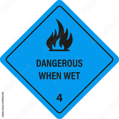 Dangerous flammable sign. Hazardous material sign.