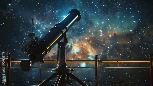  Large Astronomical Telescope Points Towards Mesmerizing photo