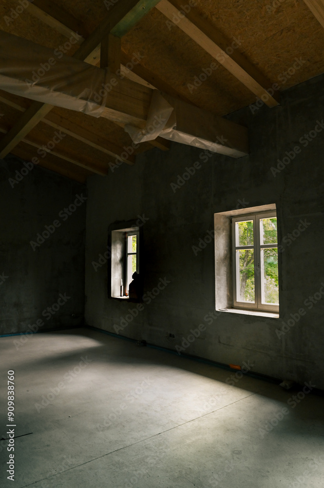 Window in old abandoned factory Window in old abandoned factory