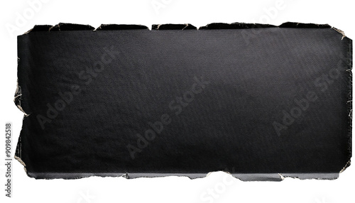 black rectangular sticker paper cut out