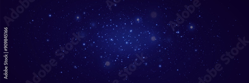 Night starry sky. Spark in the galaxy, distant constellations and star lights. Magic star background.