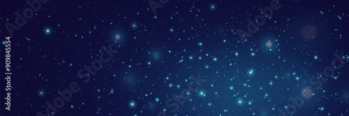 Night starry sky. Spark in the galaxy, distant constellations and star lights. Magic star background.