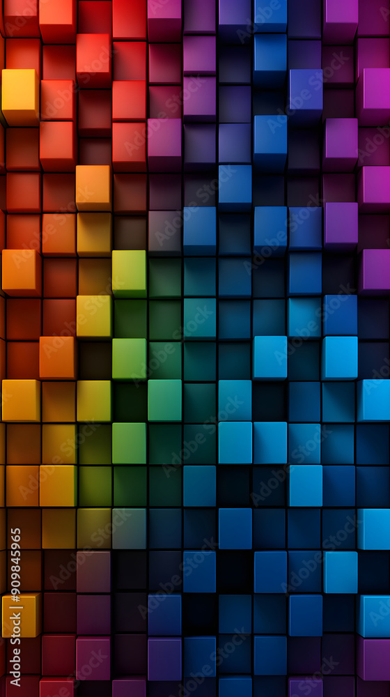 Digital color mosaic square abstract graphic poster background Digital color mosaic square abstract graphic poster background