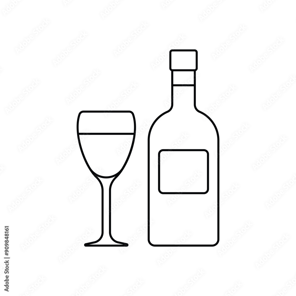 Wine Bottle vector icon Wine Bottle vector icon