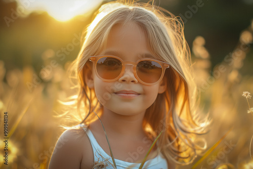 Children wearing sunglasses