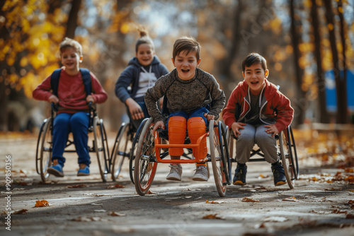 Handicapped children sports