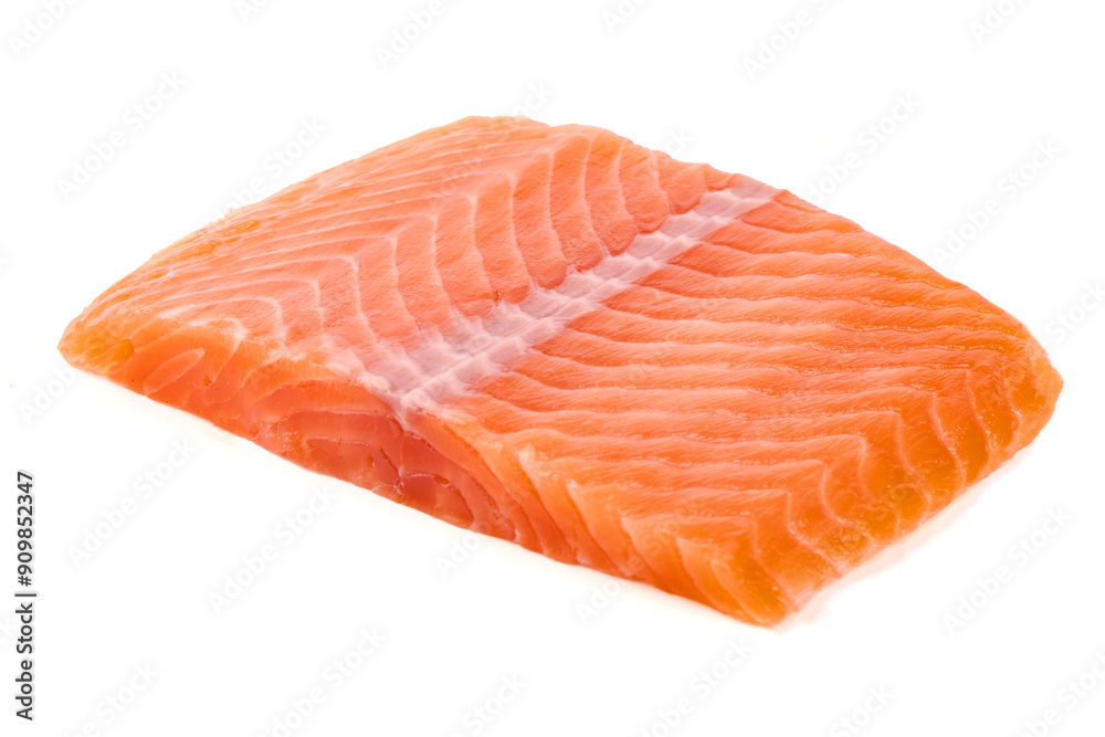 Salmon, fresh salmon fillet isolated on white background. Salmon, fresh salmon fillet isolated on white background.