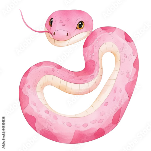 snake cartoon watercolor Clip Art