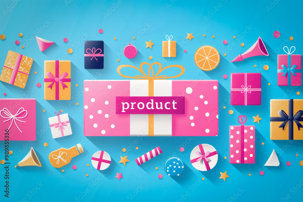 New product marketing text illustration New product marketing text illustration