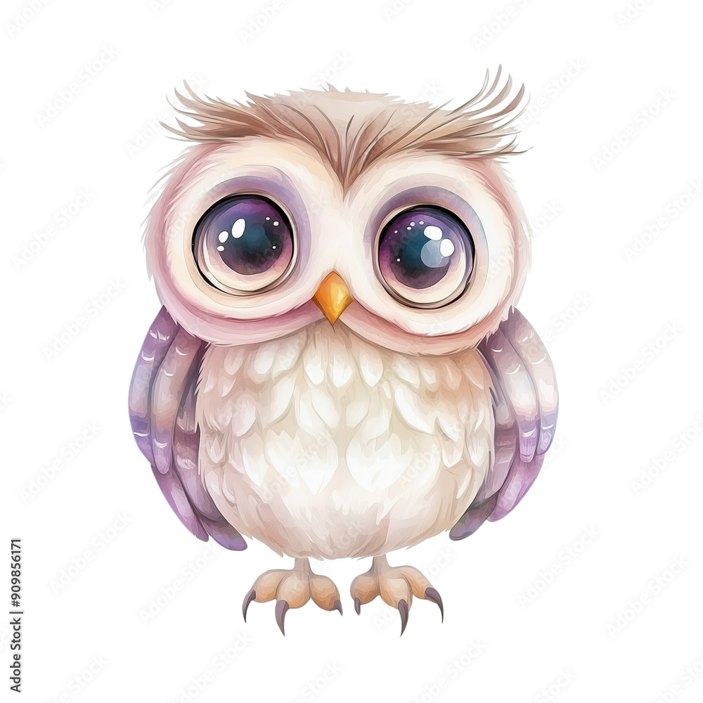 cute owl Cartoon watercolor Clip Art cute owl Cartoon watercolor Clip Art