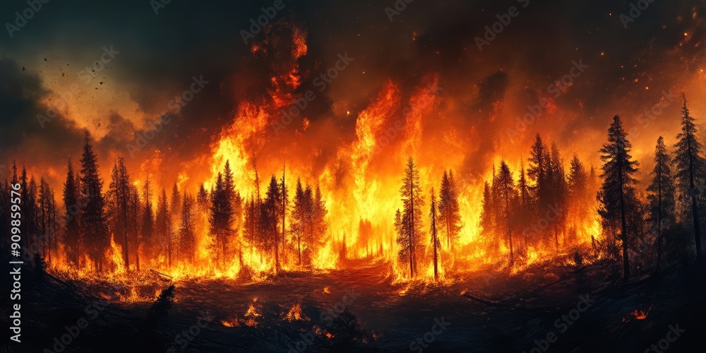 Infernal Flames Engulfing a Post-Apocalyptic Wasteland Infernal Flames Engulfing a Post-Apocalyptic Wasteland