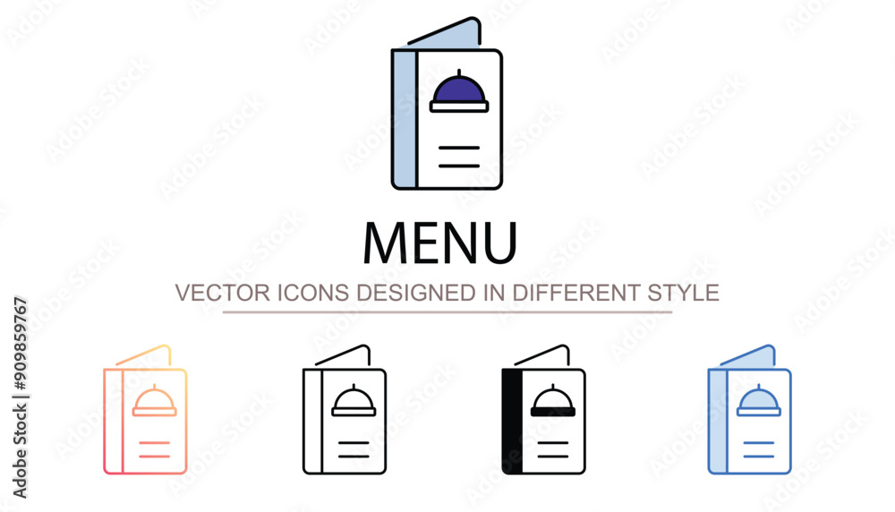 Menu icon design with white background stock illustration Menu icon design with white background stock illustration