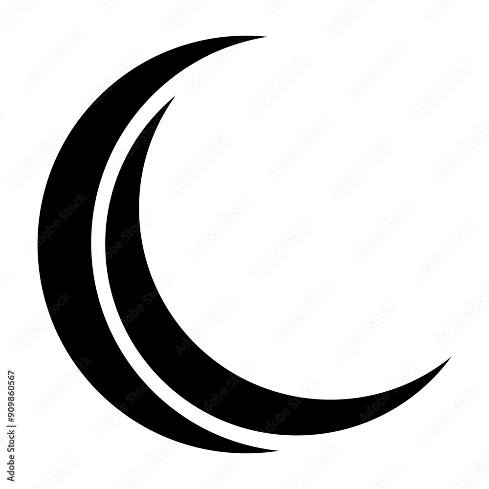 Black moon in goth style. Moon for design. T-shirt print in modern gothic style. Vector illustration isolated on white background. Black moon in goth style. Moon for design. T-shirt print in modern gothic style. Vector illustration isolated on white background.