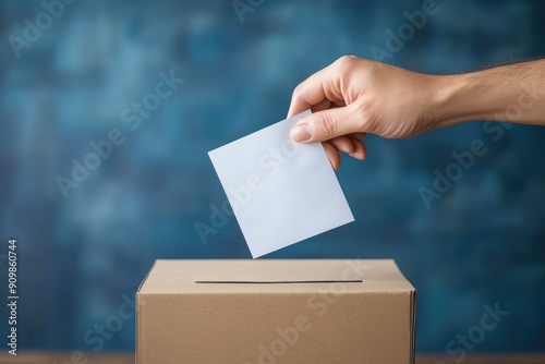 Ballot Box with Voter's Blank Vote Slip