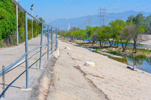 Scenic Bike Path Along the Los Angeles River in Frogtown