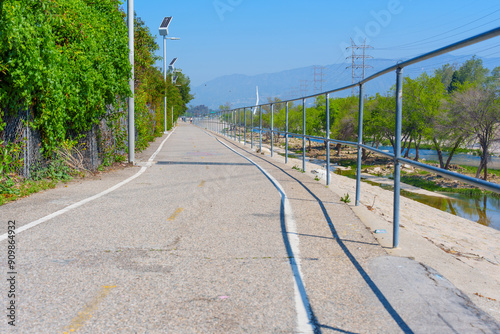 Wide View of Path Along Los Angeles River in Elysian Valley photo