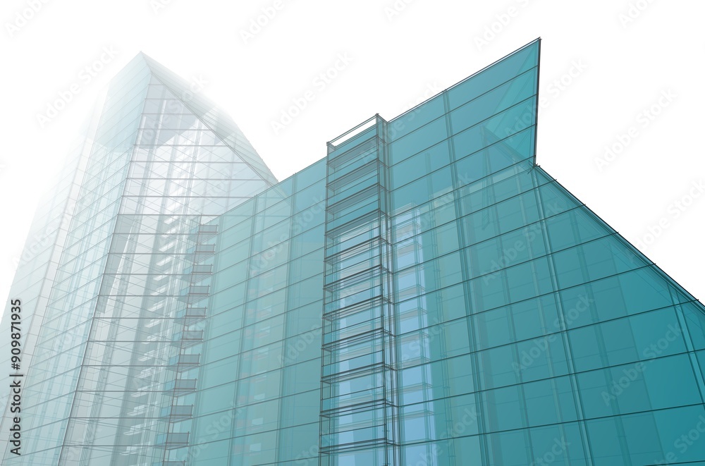 modern office building with sky modern office building with sky