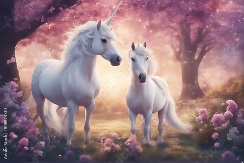 magic pony pegasus unicorn beauti illustration watercolor romantic fairy flower pastel nature organic horse animal foal kind rose pink chaplet floral hair cute character dream princess pretty print