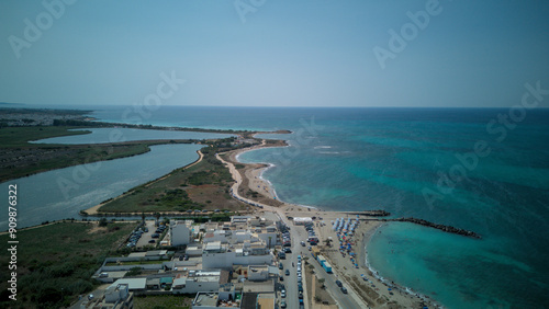 Torre Mozza is a coastal town in Salento, Puglia, known for its white sandy beaches and crystal-clear waters. The 17th-century tower, from which it takes its name, overlooks the scenic coastline
