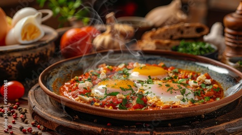 Sensational Shakshuka A Burst of Flavor in a Rustic Mediterranean Kitchen