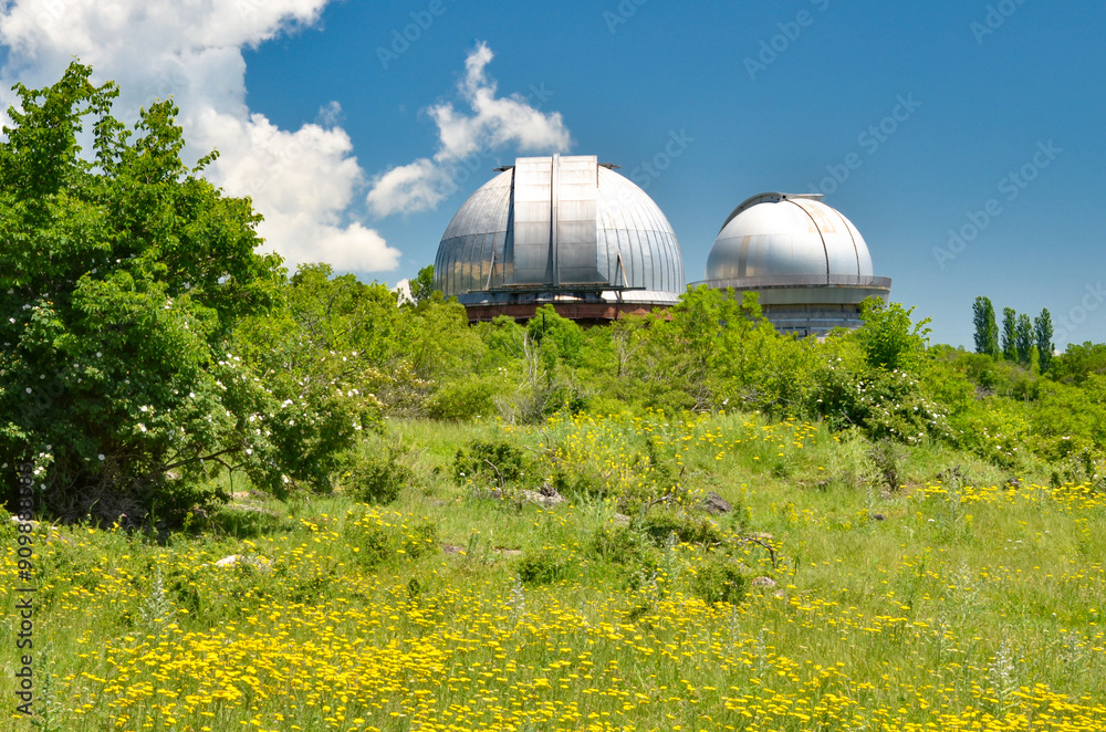 domes of Byurakan Astrophysical Observatory on Mount Aragats (Aragatsotn province, Armenia) domes of Byurakan Astrophysical Observatory on Mount Aragats (Aragatsotn province, Armenia)