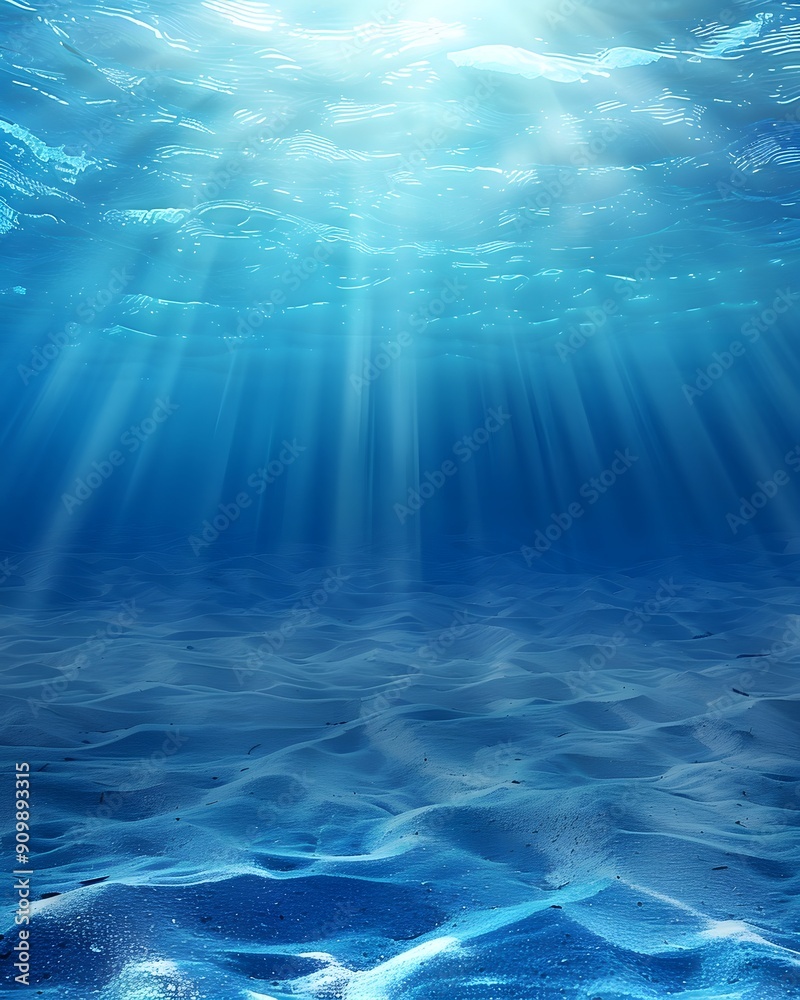 Underwater view of the ocean floor. product presentation background Underwater view of the ocean floor. product presentation background