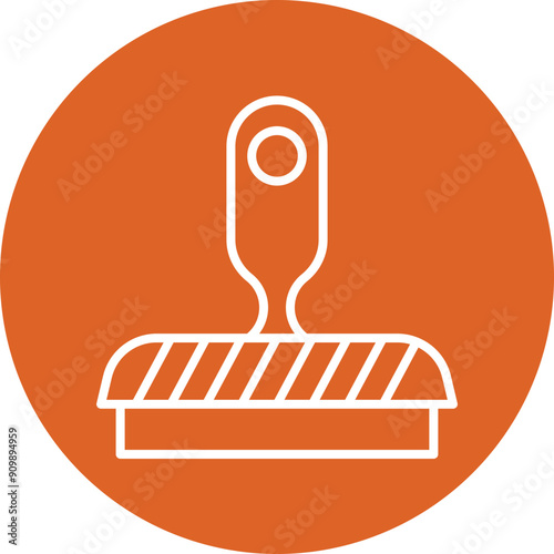 Stamping line circle icon