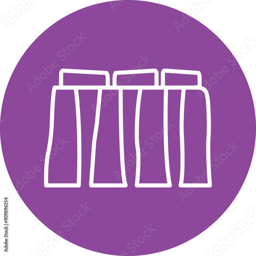 Stonehenge line circle icon