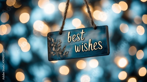 Colorful fashionable best wishes inscription. best wishes greetings concept. Background or banner for cards, websites with best wishes greetings.