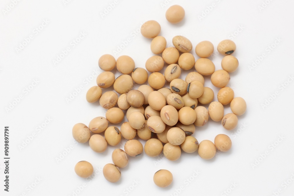 Soybeans on white background Soybeans on white background