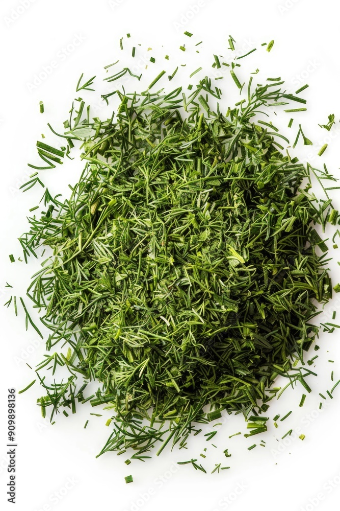 A close-up shot of a pile of fresh green grass on a white surface A close-up shot of a pile of fresh green grass on a white surface