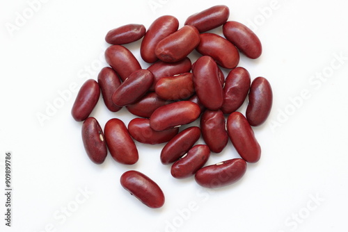 Red beans isolated on white background 