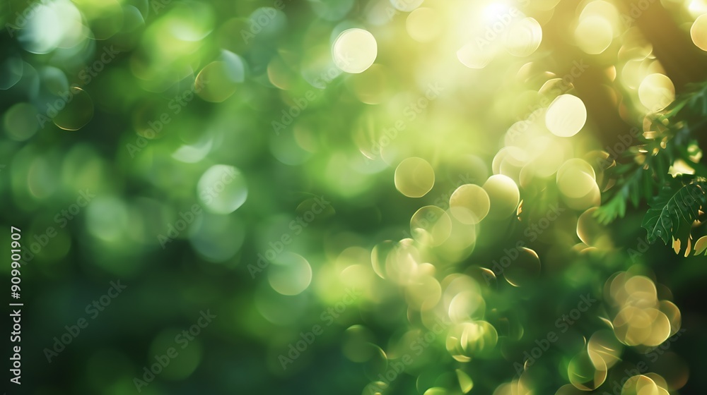 Blurry nature wallpaper Forest bokeh background Green defocused backdrop for your design : Generative AI Blurry nature wallpaper Forest bokeh background Green defocused backdrop for your design : Generative AI