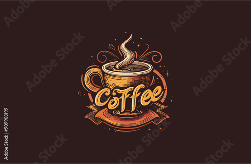 Coffee logo vector icon illustration.