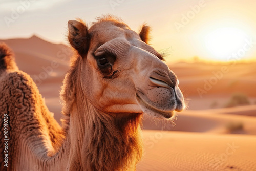 Visiting beautiful mysterious arabian country sandy hot climate desert traveling relaxing on nature, Generative AI picture