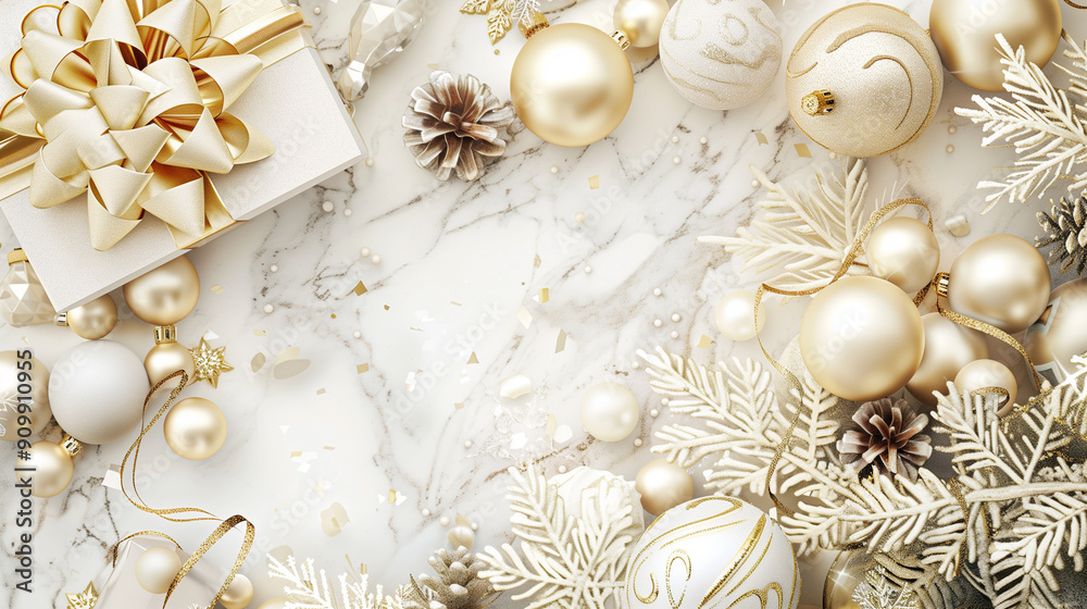 Christmas holiday background decorate with gift boxes, tree and ornaments, happy new year celebration, festive design scene Christmas holiday background decorate with gift boxes, tree and ornaments, happy new year celebration, festive design scene