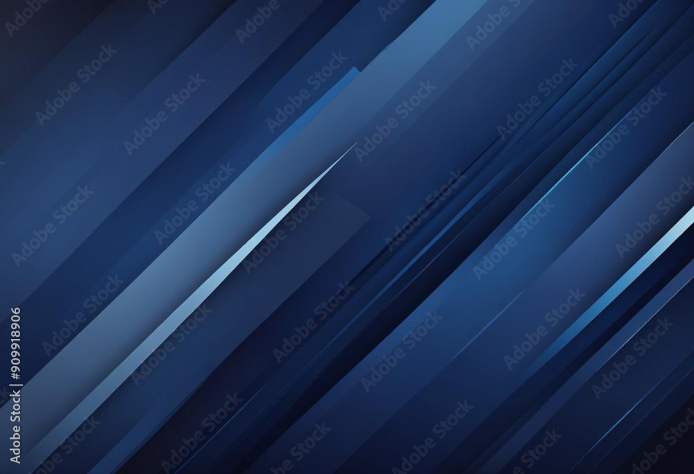 Obraz premium Modern dark blue geometric diagonal lines gradient background 
