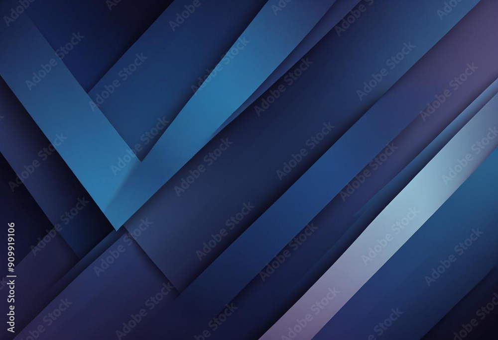 Obraz premium Modern dark blue geometric diagonal lines gradient background 