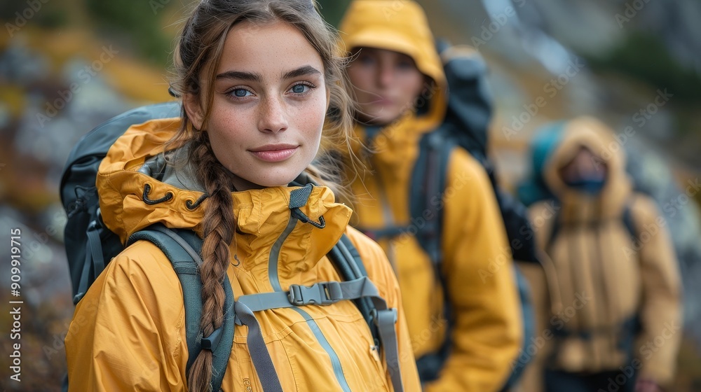 People from diverse backgrounds hiking together, enjoying the beauty of nature People from diverse backgrounds hiking together, enjoying the beauty of nature