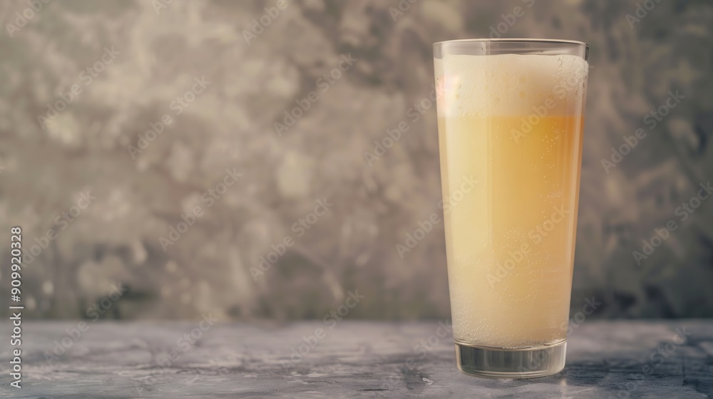 Tibicos or Water kefir in tall glass on grey background White muddy Fermented drink made with water and symbiotic culture of bacteria and yeasts Healthy probiotic Tibi drink : Generative AI Tibicos or Water kefir in tall glass on grey background White muddy Fermented drink made with water and symbiotic culture of bacteria and yeasts Healthy probiotic Tibi drink : Generative AI