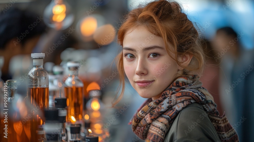 Students from different cultures presenting innovative projects at a science fair, Students from different cultures presenting innovative projects at a science fair,